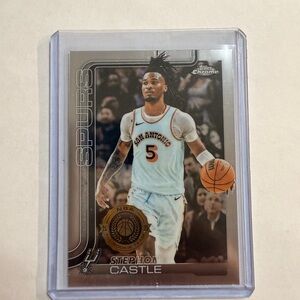 🔥Stephon Castle 24-25 All Rookie Topps Chrome San Antonio Spurs Basketball Card
